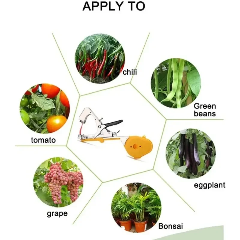 Imagem -06 - Fita de Gravata de Ramo de Plantas Mão Amarrando Ferramentas de Ligação para Jardim Amarrando Máquina Vegetal Fruta Árvore Tapeçaria 1pc