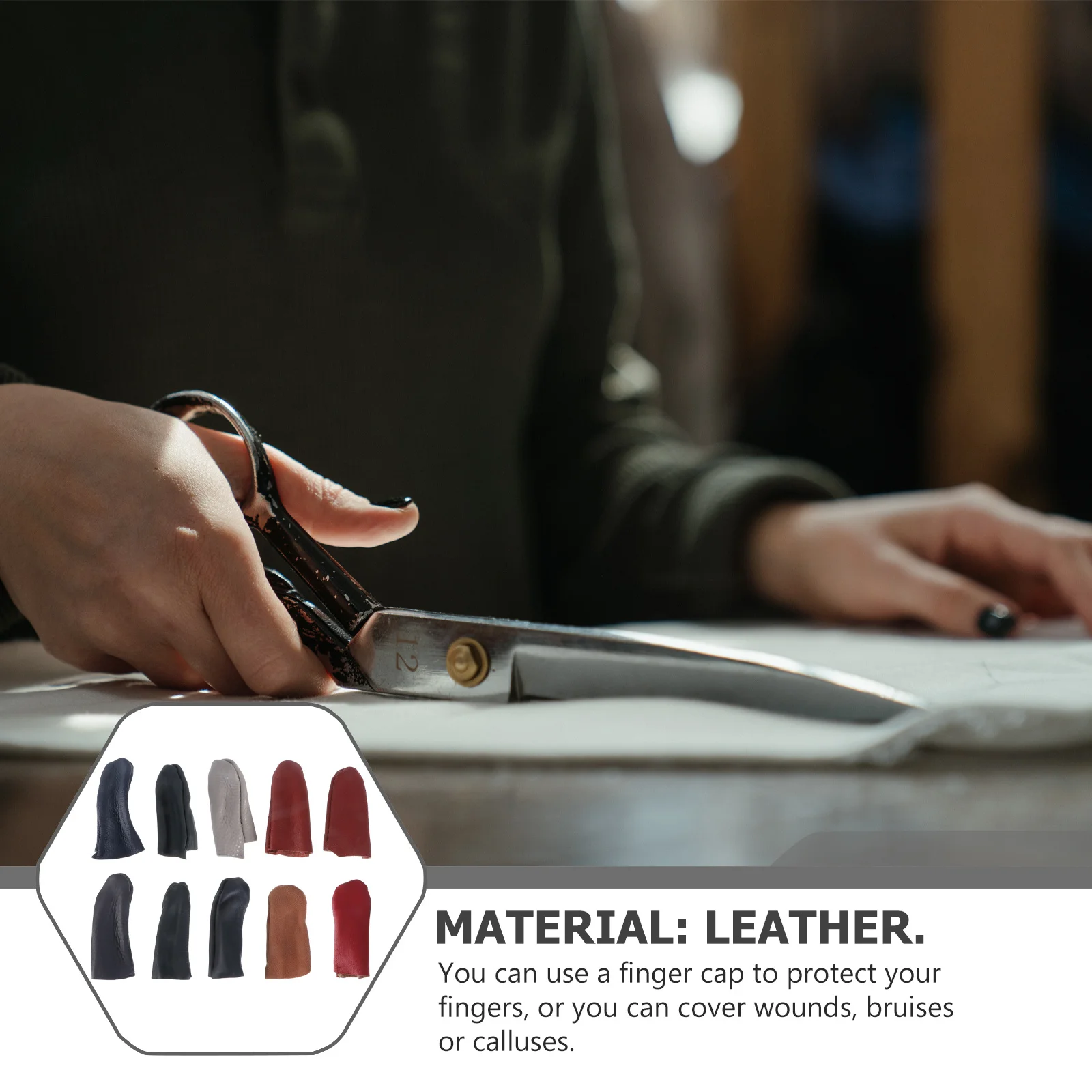 

10pcs Finger Protector Cover Reusable Protective Finger Cot For Diy Craft Polishing Callus Protection Wear Prevention Portable