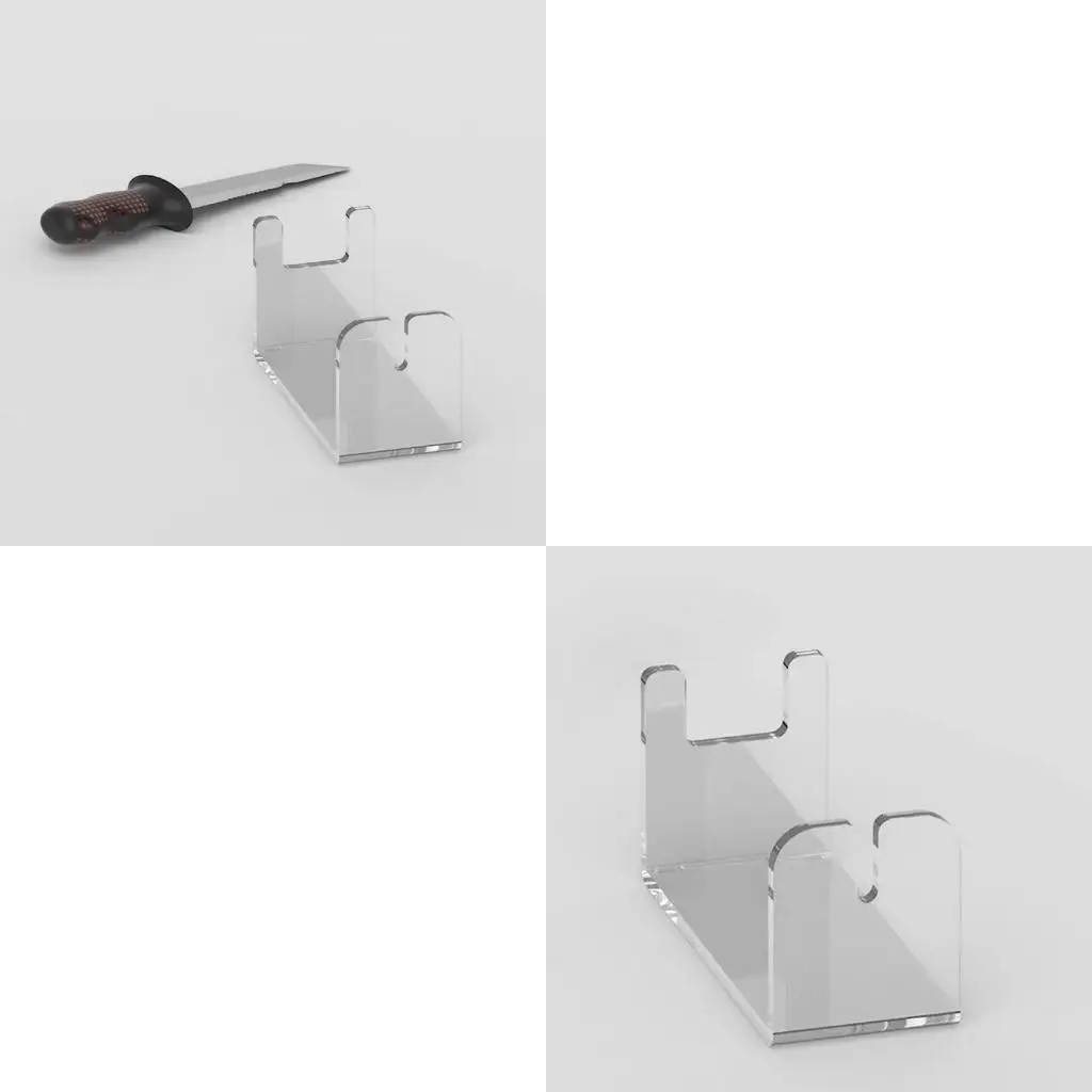 Transparent Knife Display Stand Clear Acrylic Knife Holder Countertop Cutlery high quality