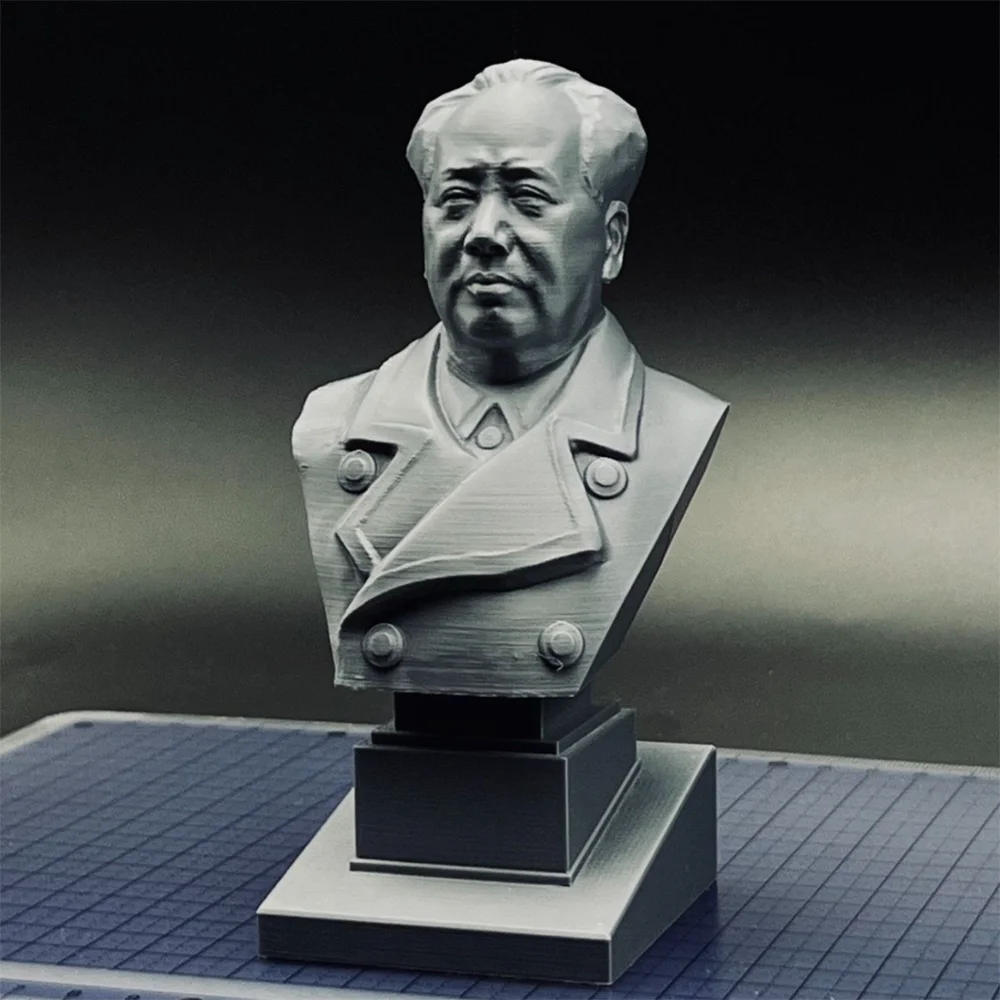 Mao Zedong Bust Figurine Model 3D Printed DIY PLA Plastic Sculpture Models Decoration Craft Gift For Men And Women view 3