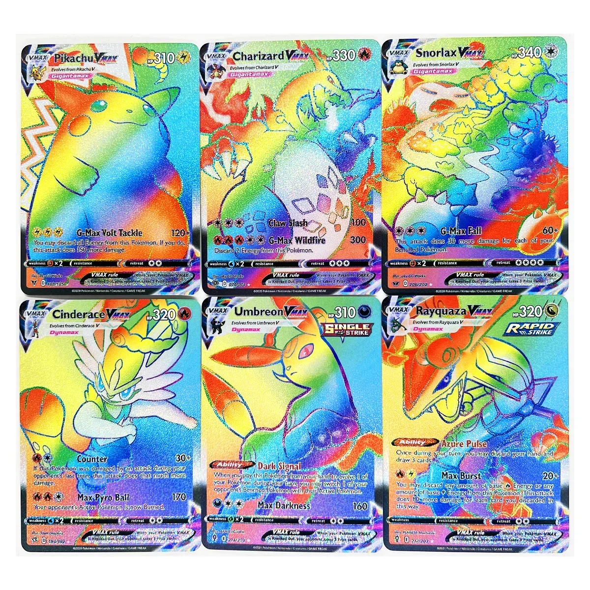 51pcs HR Rayquaza Dragonite VMAX Color Flash Toys Hobbies Hobby Collectibles Game Collection Anime Cards