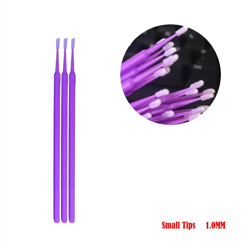 100pcs/lot Brushes Paint Touch-up Up Paint Micro Brush Tips Auto Mini Head Brush Car Parts Head Mini Spray Car Applicator Stick