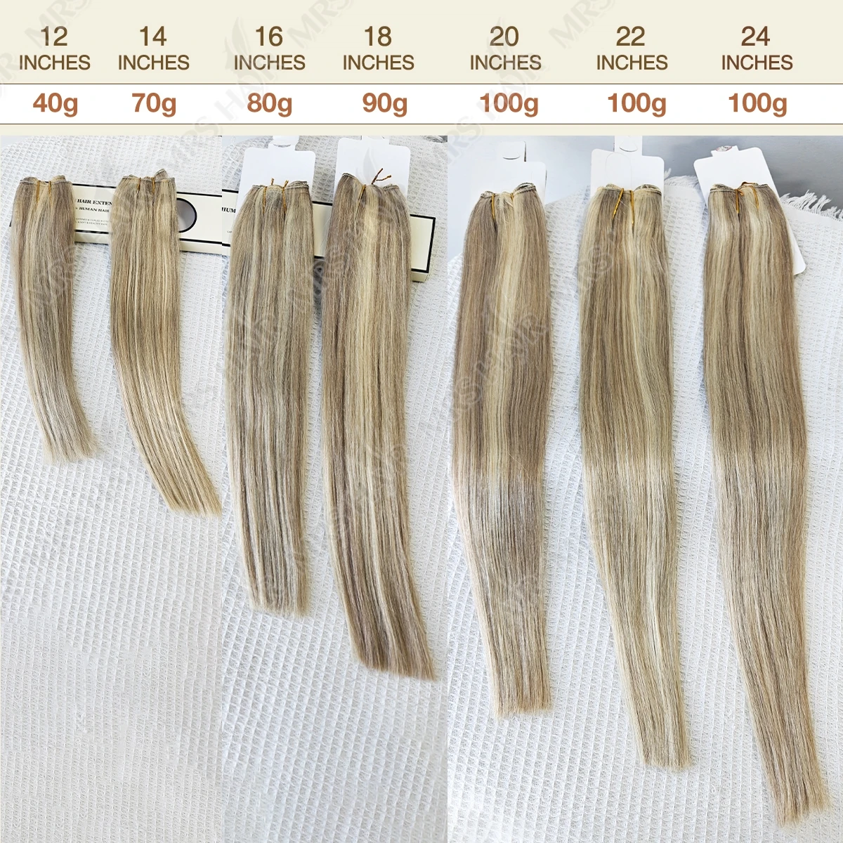 Clip invisibile nelle estensioni dei capelli Linea di filo di pesce per capelli umani 4 clip Posticci naturali reali 12 "-24" Aggiungi clip di volume sui capelli