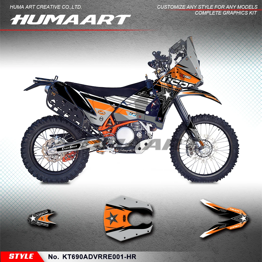 

Графические фоны Humaart для мотоцикла KTM RALLY RAID EVO2 690 ADV, KT690ADVRRE001-HR