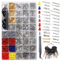 Kit de conectores de clavija de Terminal AASS, pines de conector eléctrico de coche, enchufe no aislado, pin de Terminal de cable de engarce macho hembra