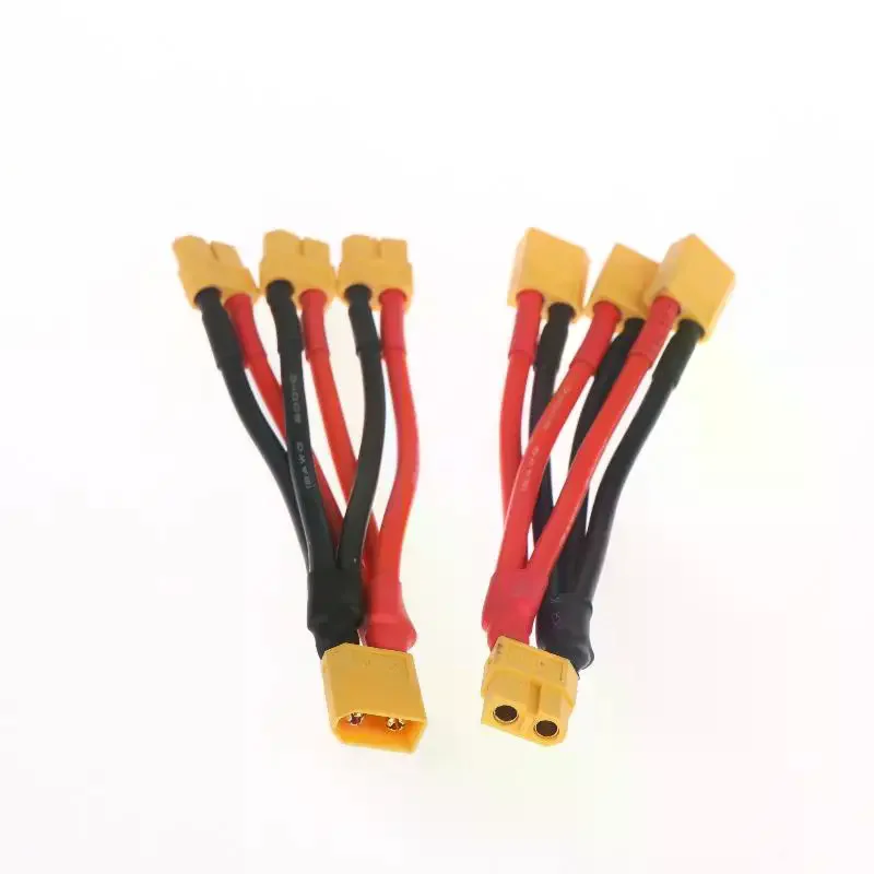 1Pcs 2/3-Way 12/14AWG Silicone Wire Male/Female Extension Y Splitter XT60 Parallel Battery Connector For Battery Charger Motor
