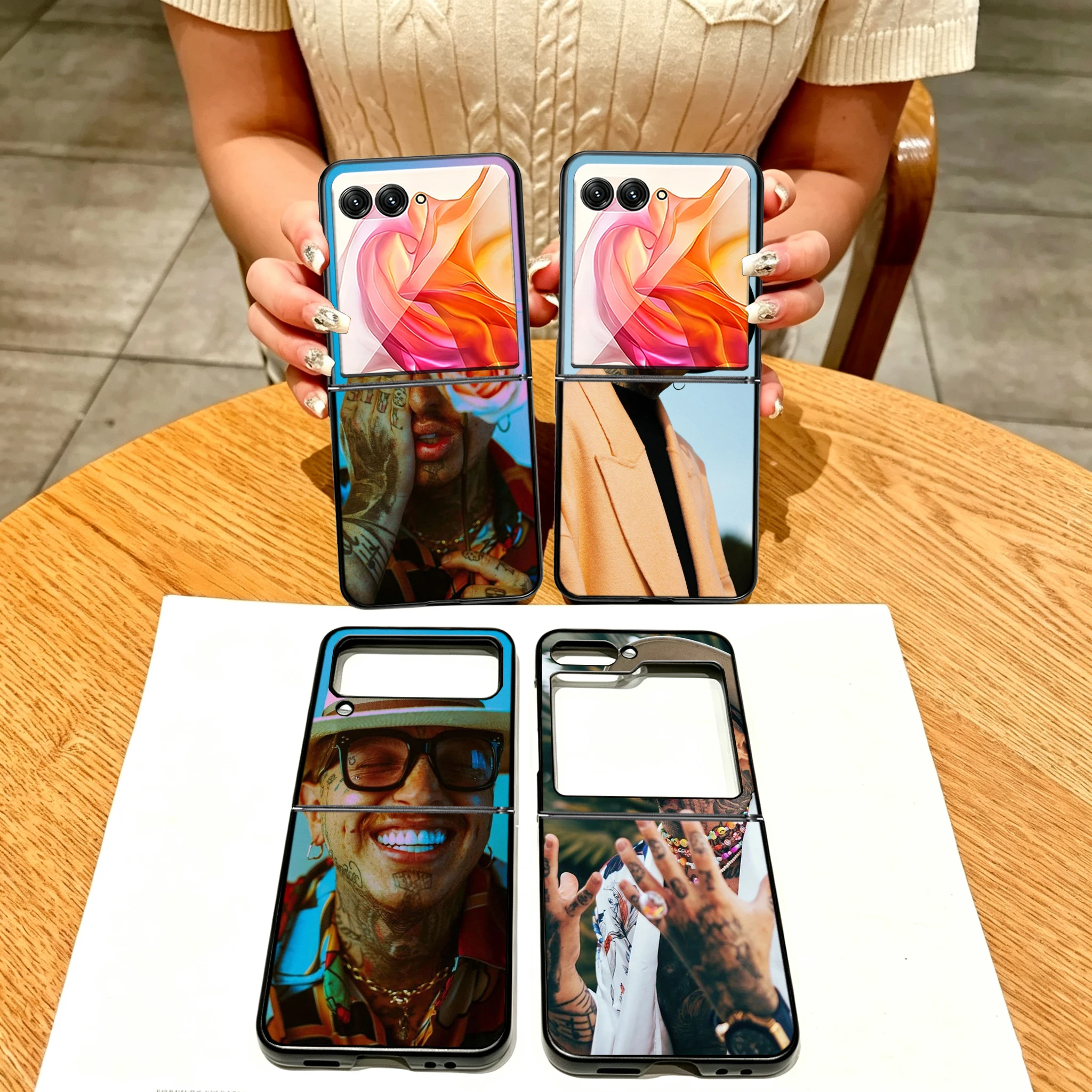 Nanpa Basico Phone Case For Samsung Z Flip 6 7 5G Galaxy Z Flip 5 3 4 5G Z Fold 8 Shockproof Hard Cover TPU Capa Soft