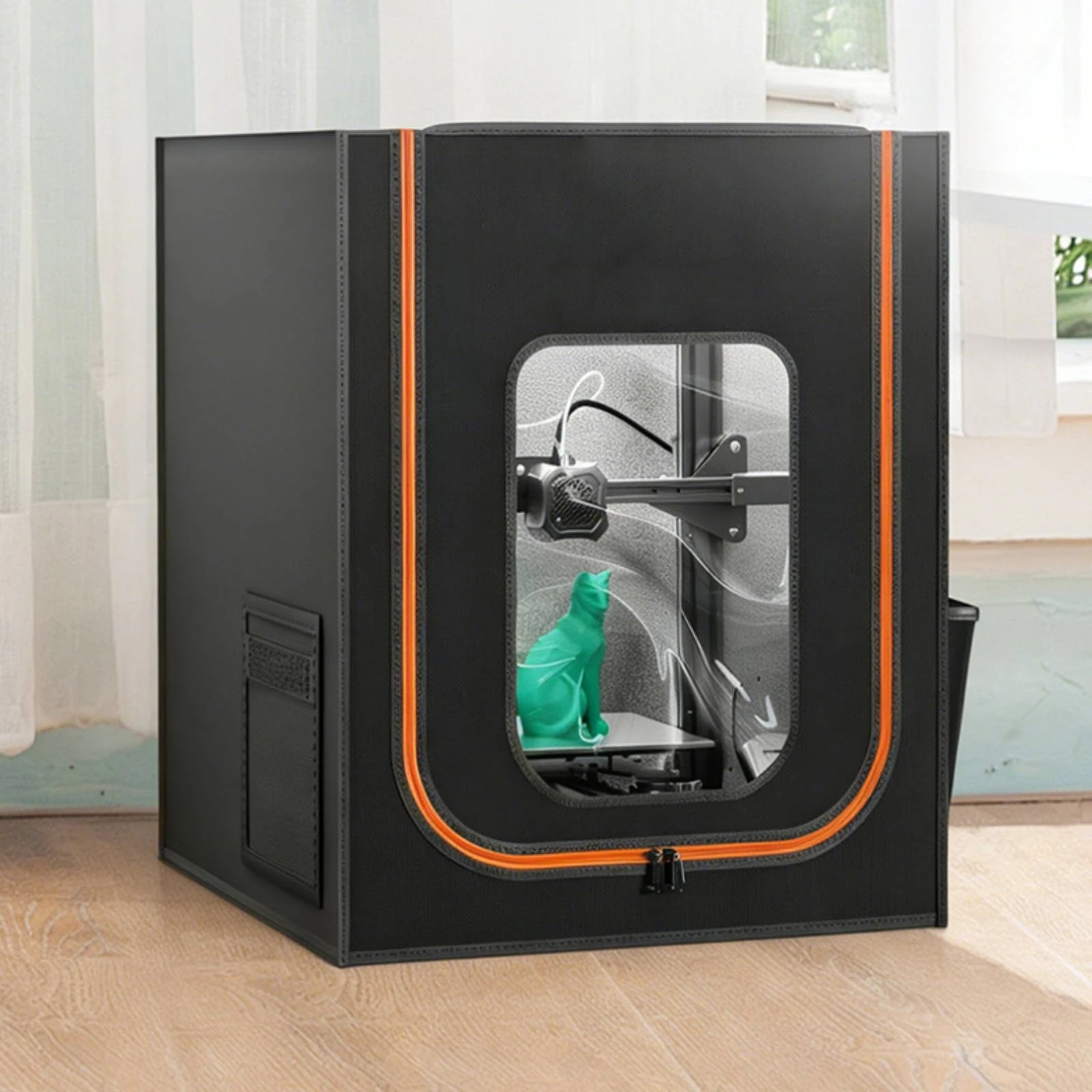 3D Printer Enclosure Dustproof Printer Cover with Window Vented Enclosure Fire-Resistant Safe for Makers, Home Workshop