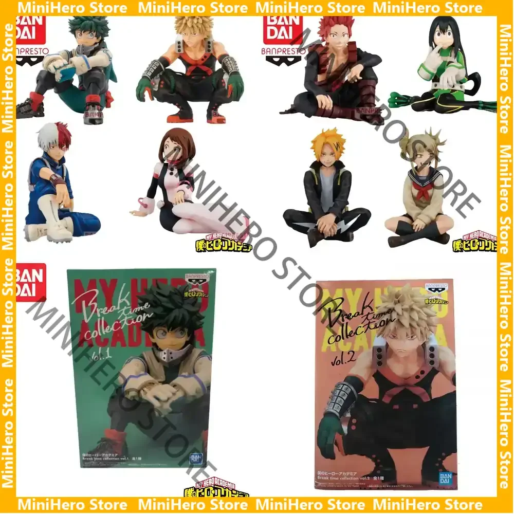 

In Stock Original Bandai Banpresto My Hero Academia Break Time Vol 1-8 Action Figure PVC 1/8 Indoor Display