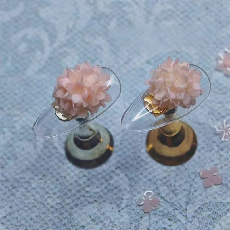 Hydrangea 3D High Transparency Nail Carving Mold DIY Design Silicone Petal Soft Stamping Plates Manicure Art Mold Decor Tools.