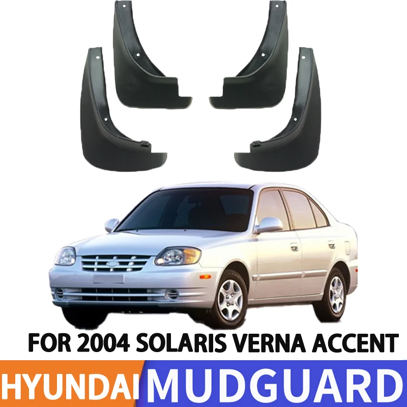 Para 2004 Hyundai Accent Solaris/Verna/Accent guardabarros de coche protector contra salpicaduras guardabarros de rueda delantera y trasera