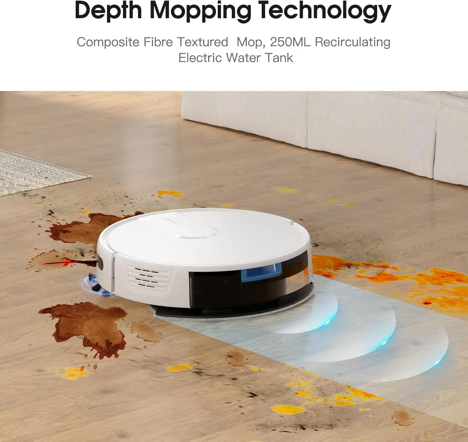 Robot Vacuum and Mop Cleaner with 4500Pa Suction, Advanced 3D Obstacle Avoidance, Next-Generation Smart APP