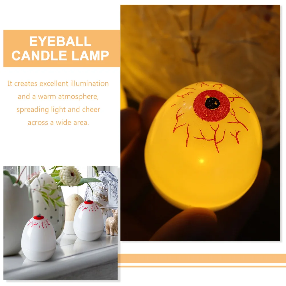 

12 Pcs 4D Eyeball Lamp Led Candles Flickering Decorations Scary Lights Halloween Plastic Pp Candlelight