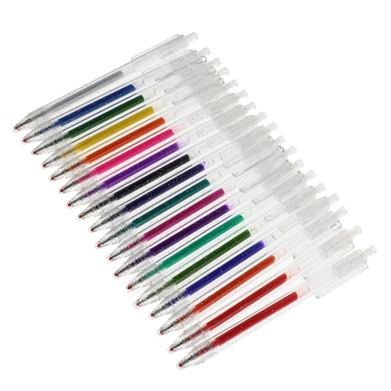 

18Pcs Glitter Gel Pens Vibrant Metallic Sparkle Highlighter Fine Tip Smooth Quick-Drying Ink for Journaling School Office