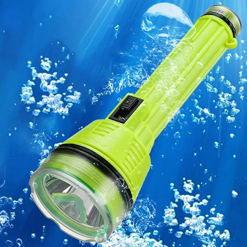 Diving Flashlight Bright Underwater Flashlight Waterproof Diving Torch 200 Meters Night Dive Lighting Torch With Strap