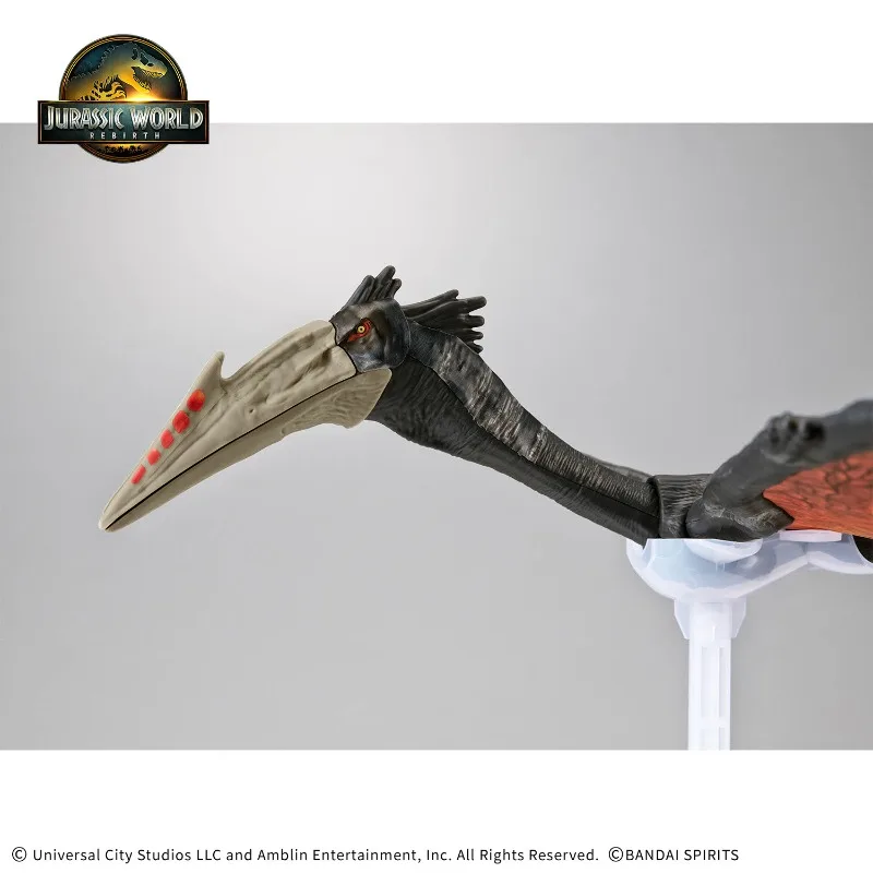 Montagem bandai em estoque original planosaurus jurassic world-quetzalcoatlus- anime figuras de ação brinquedos modelo colecionável presentes