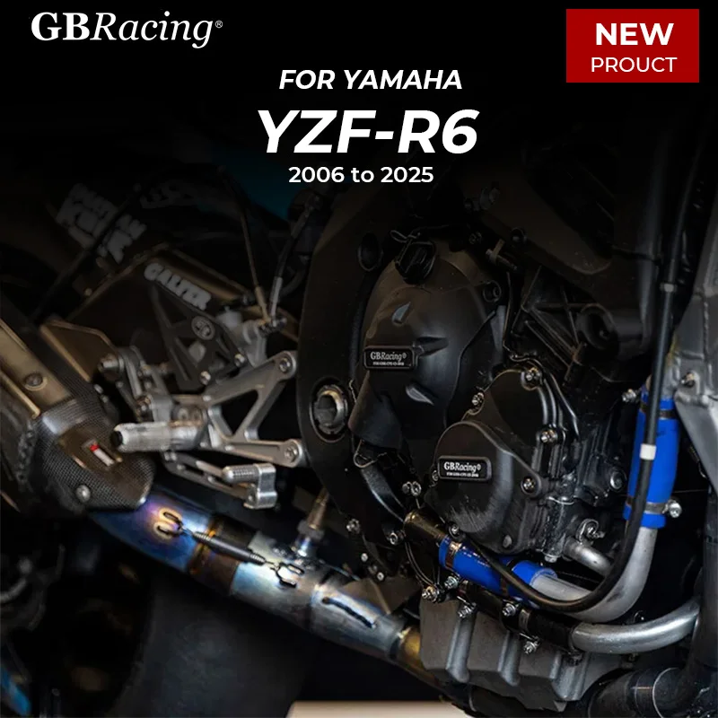 

NEW R6 GBRacing Motorcycle Engine Protective Cover For YAMAHA YZF-R6 2006-2025 Engine Protective Case Set