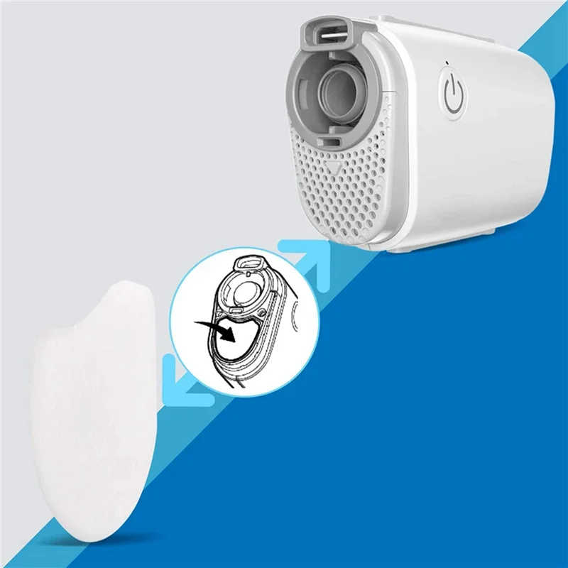 【핫셀】Resmed Airmini 장치용 80개 필터 CPAP 교체 필터 초미세 저자극성 일회용 CPAP 필터