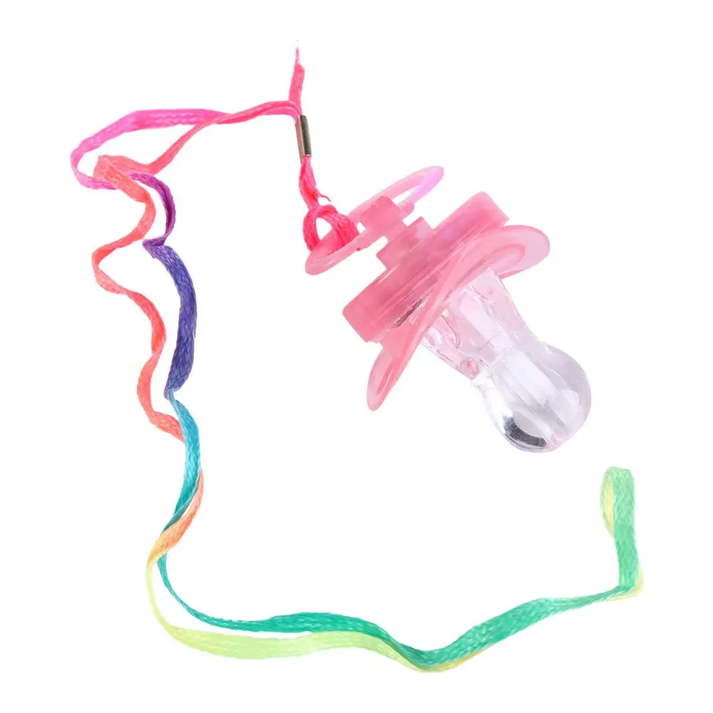 Collana con fischietto Fischietti luminosi Glow in The Dark Fischio Ciuccio Ciuccio lampeggiante Fischio Ciuccio LED Fischio Fischio per capezzoli