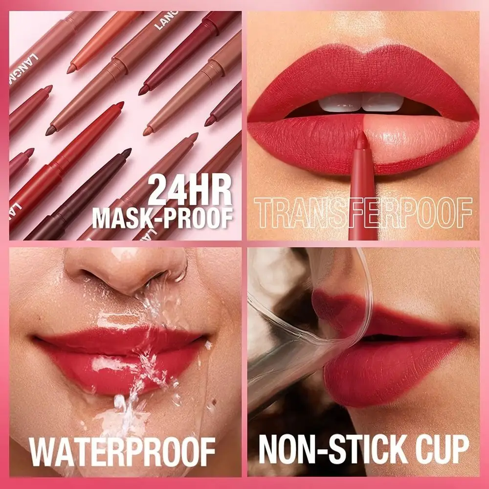 12 Colors Matte Lip Liner Pen Sexy Velvet Long Lasting Lip Contour Pencil Lips Makeup Stain Cosmetics Natural Contour