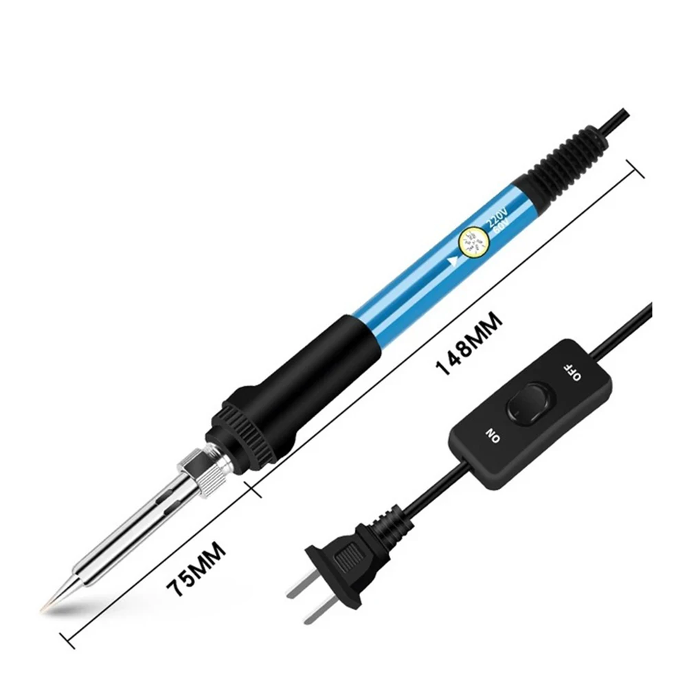 60W Electric Soldering Iron Kit Set Digital Temperature Adjustable Welding Tool Solder Tin With Iron Tips Repair Tools