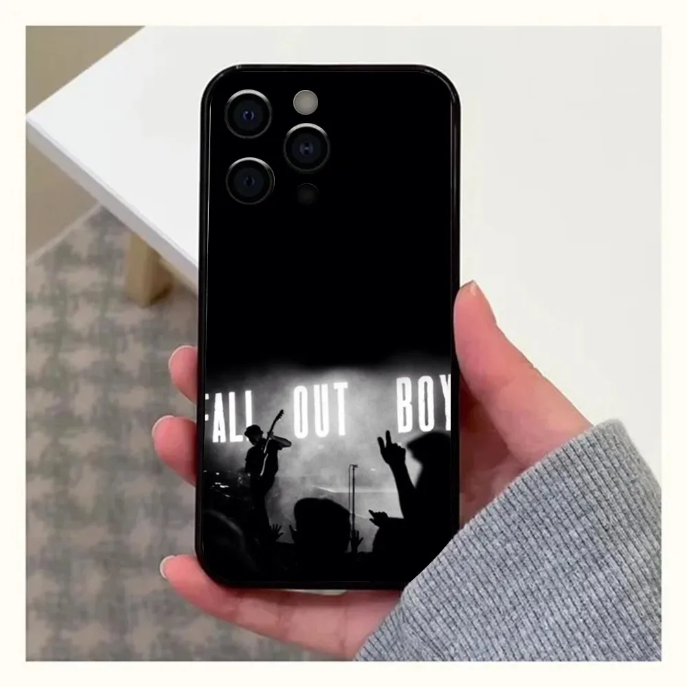 F-Fall Out Boy Band Phone Case For Apple iPhone 15,14,13,12,11,Pro,X,XS,Max,XR,Plus,Mini Soft Black Cover