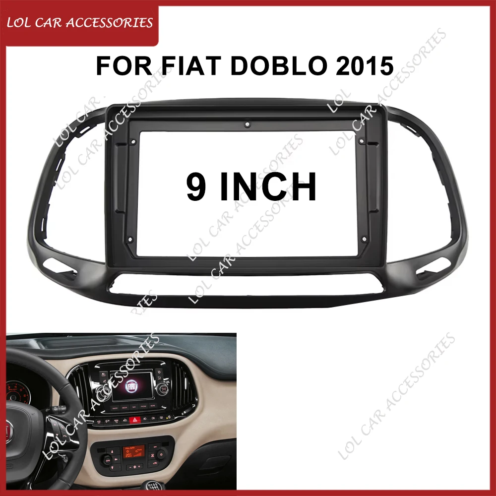 

9-дюймовый для FIAT DOBLO 2015 автомобильный радиоприемник стерео GPS MP5 Android плеер головное устройство 2 Din навигация фасция установка рамки приборной панели