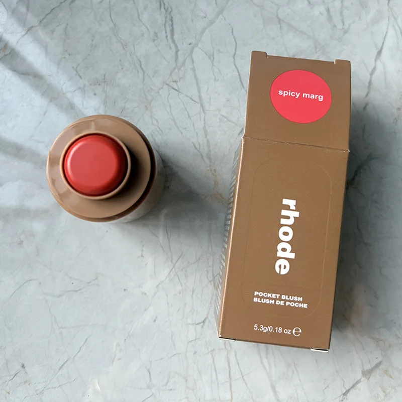 Blush in Crema 6 Colori, Stick per Guance, Lucidalabbra, Custodia per iPhone, Rossetto Raspberry Espresso INS