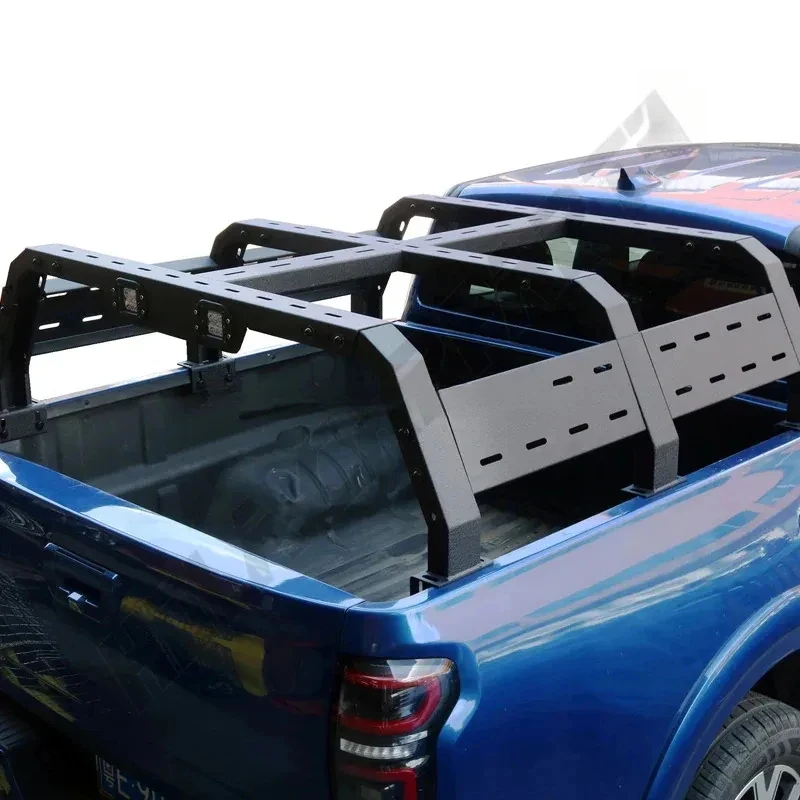 

Pickup Accessories Car Universal Adjustle Bed Rack Roll Bar With Red Light Pick Up Truck