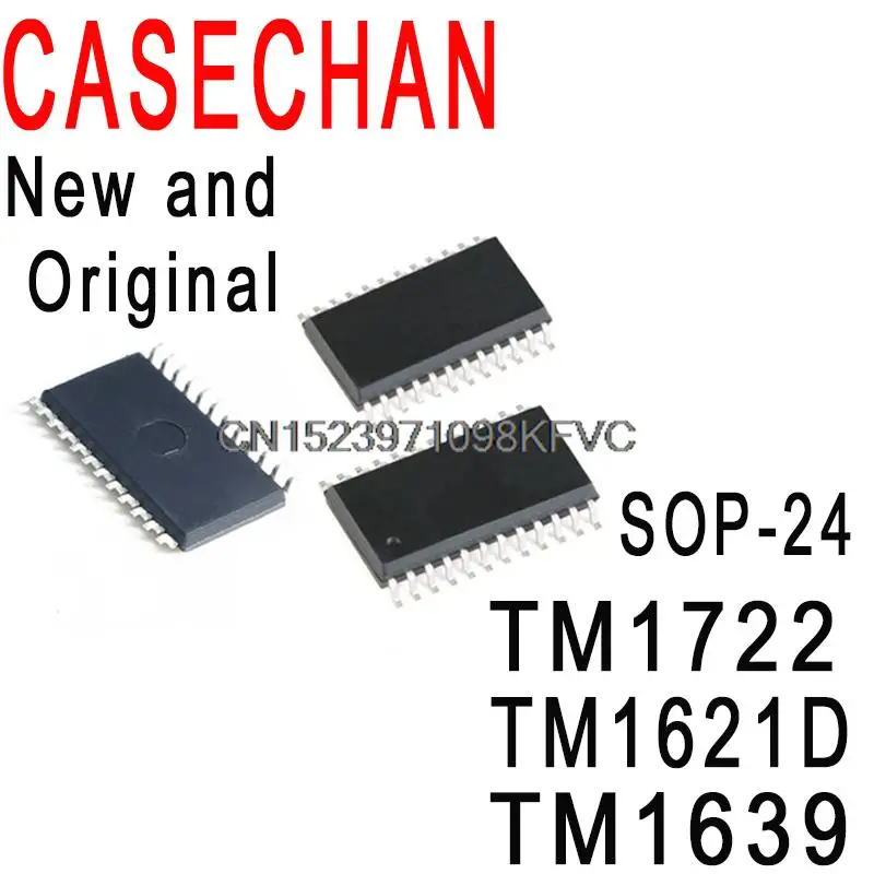 5PCS New and Original SOP-24 LED Digital Tube Display Driver IC In Stock IC TM1722 TM1621D TM1639