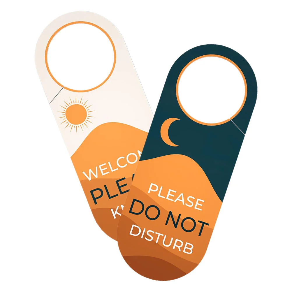 2 Pcs Do Not Disturb Door Hanger Handle Tag Hangers Please Knock Sign The Conference