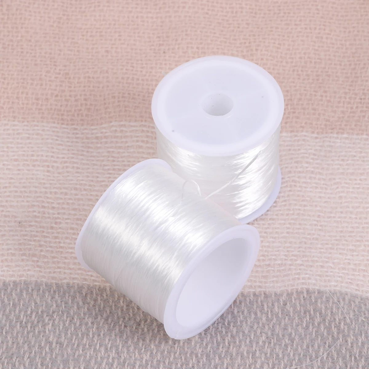 2 Rolls 60M Per Roll Elastic String Tpu Crystal Beading Thread for Jewelry Making Bracelets Necklaces Craft Projects Elastic