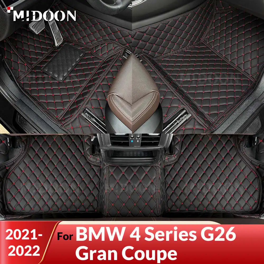

Автомобильные коврики MIDOON для BMW 4 серии G26 Gran Coupe 4-дверные 2021-2022 гг. Пользовательские подушечки для ног Автоматический ковер Чехол Аксессуары для интерьера