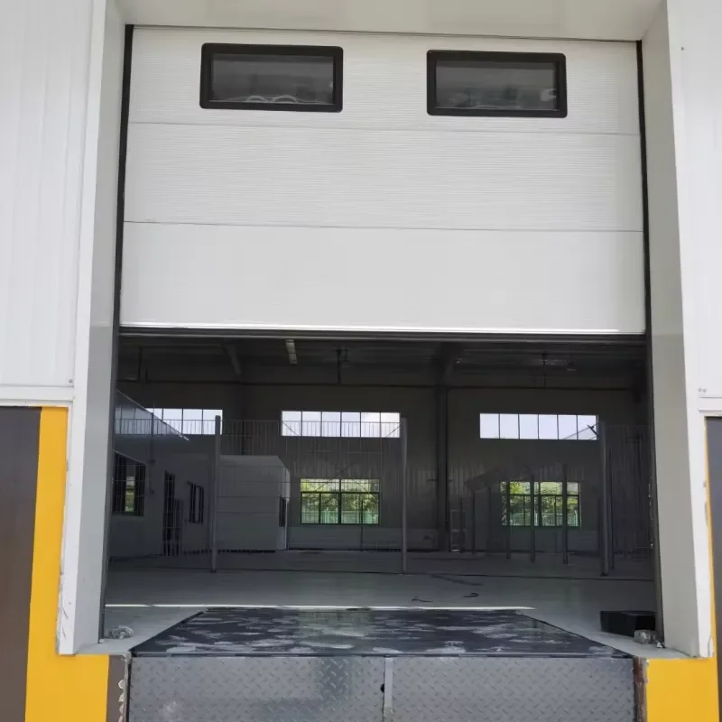 Elevated Segmented Aluminum Alloy Windproof Modern Lifting Doors for Workshops Shops Customized Industrial Applications