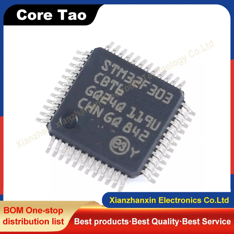 1pcs/lot STM32F303CBT6 STM32F303 303CBT6 LQFP48 Microcontroller chips in stock