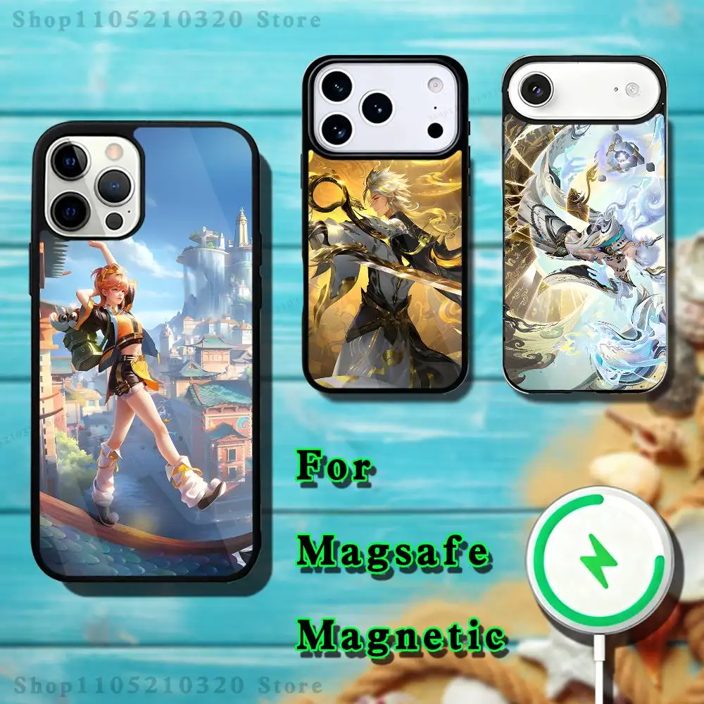 

The game Honor of Kings Phone Case For iPhone 17,16,15,14,13,12,11,Pro,Max,Plus,Mini,SE4,E Magnetic Magsafe Wireless Charging