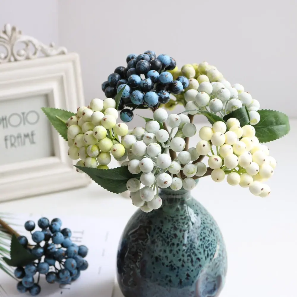 Amerikanisches Pastoral-Arrangement mit künstlichen Beeren, künstliche Weihnachtsblumen, DIY-Beeren-Requisiten – Detail 2