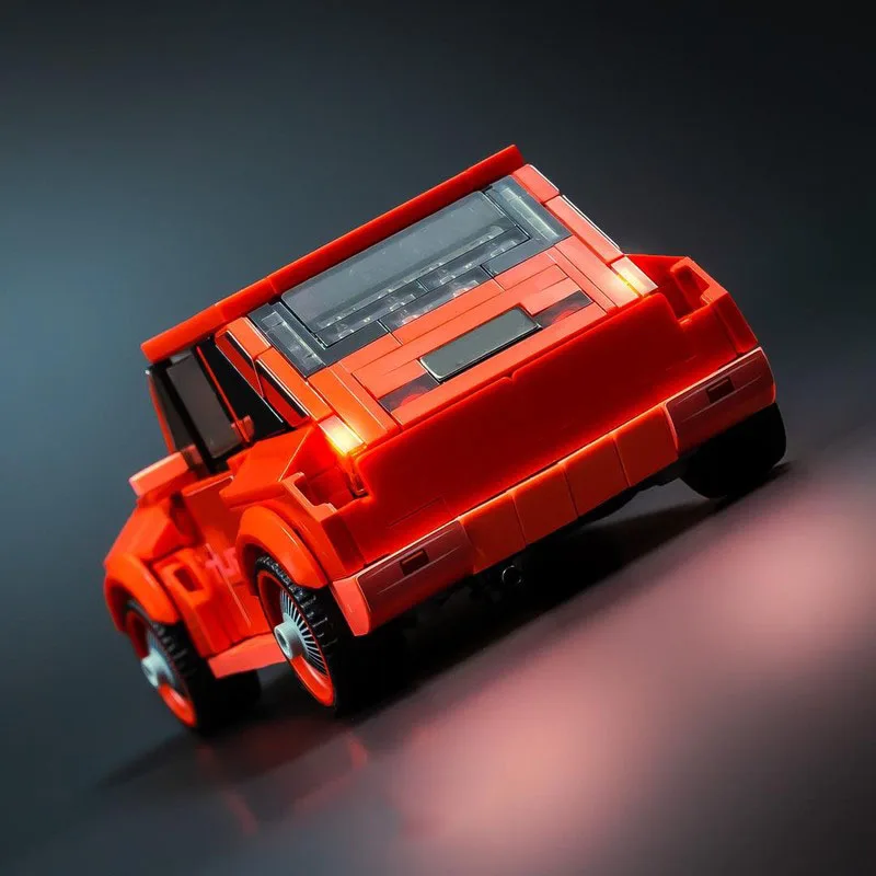 340-teiliges MOC-Set: Französische Hochleistungs-Hatchbacks der 1980er Jahre, 5 Turbo-Bausteine, Montage-Spielzeug, Geburtstagsgeschenk für Kinder – Detail 5