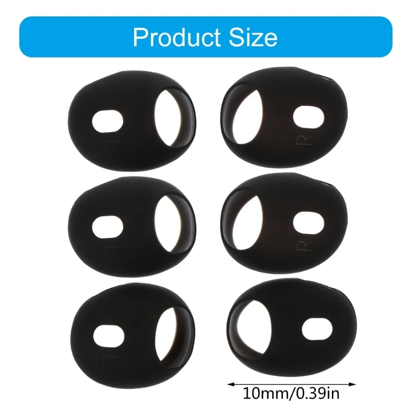 6Pcs Silicone In-Ear Earphone Case for Airpods 2 Cover Ear Caps Pads Eartip