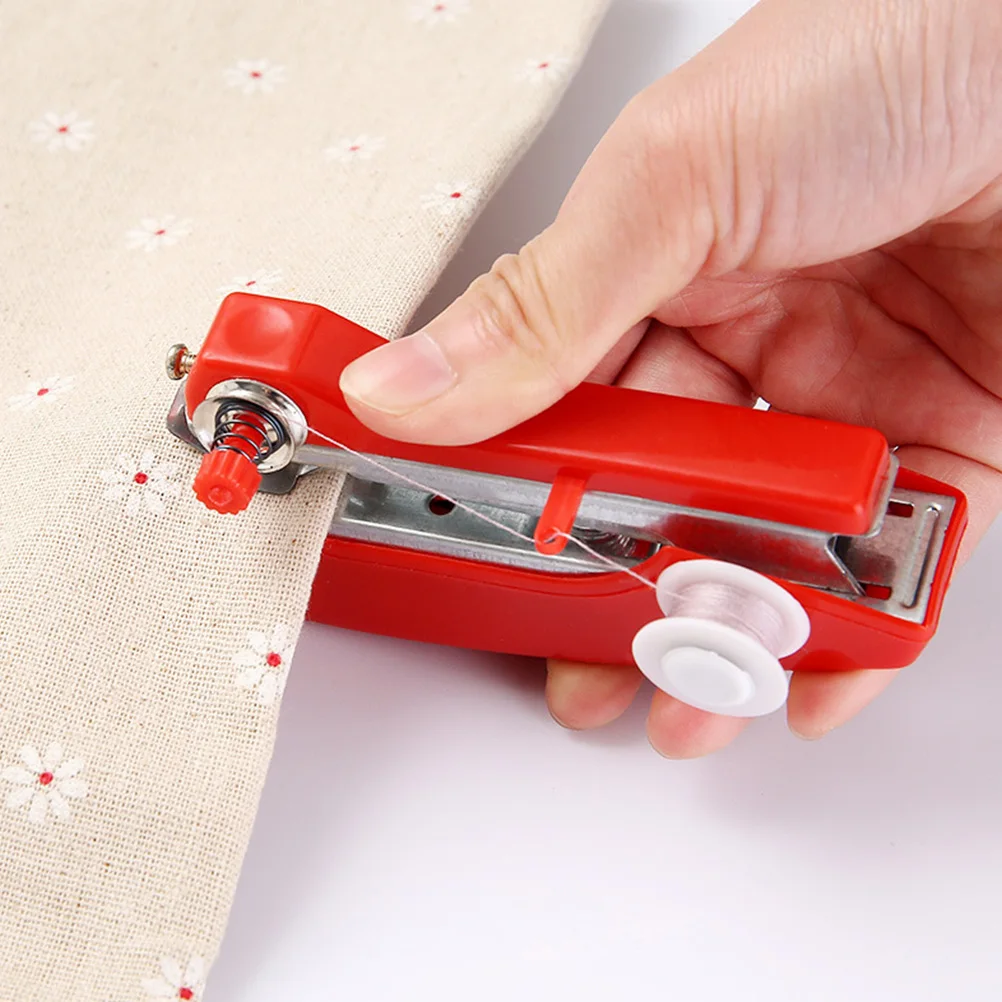 

2pcs Mini Sewing Machine Small Hand Portable Manual Handheld Electric DIY Tool Kit Professional Mending For Home Use Elastic