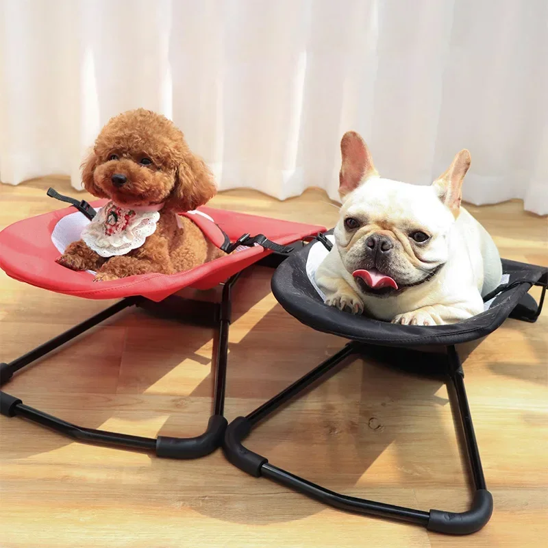 Chaise à Bascule Portable Pliable et Lavable pour Chien, Chiot, Bouledogue Français, Corgi, Teddy, Chaise Apaisante