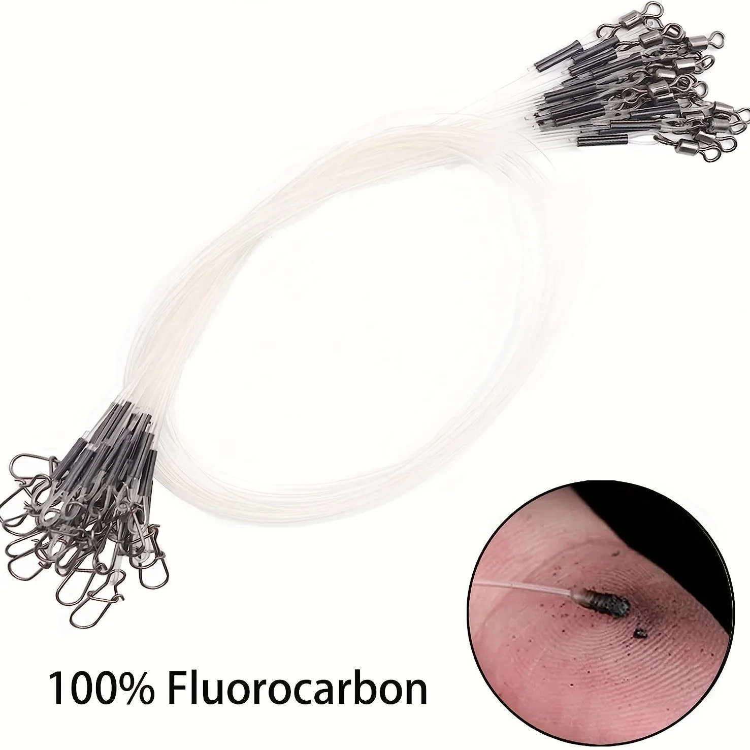 YOTO 100% fluorocarbon fishing line fishing rod Fluorocarbon line with rolling swivel and quick lock pressure test 7-18kg fishin