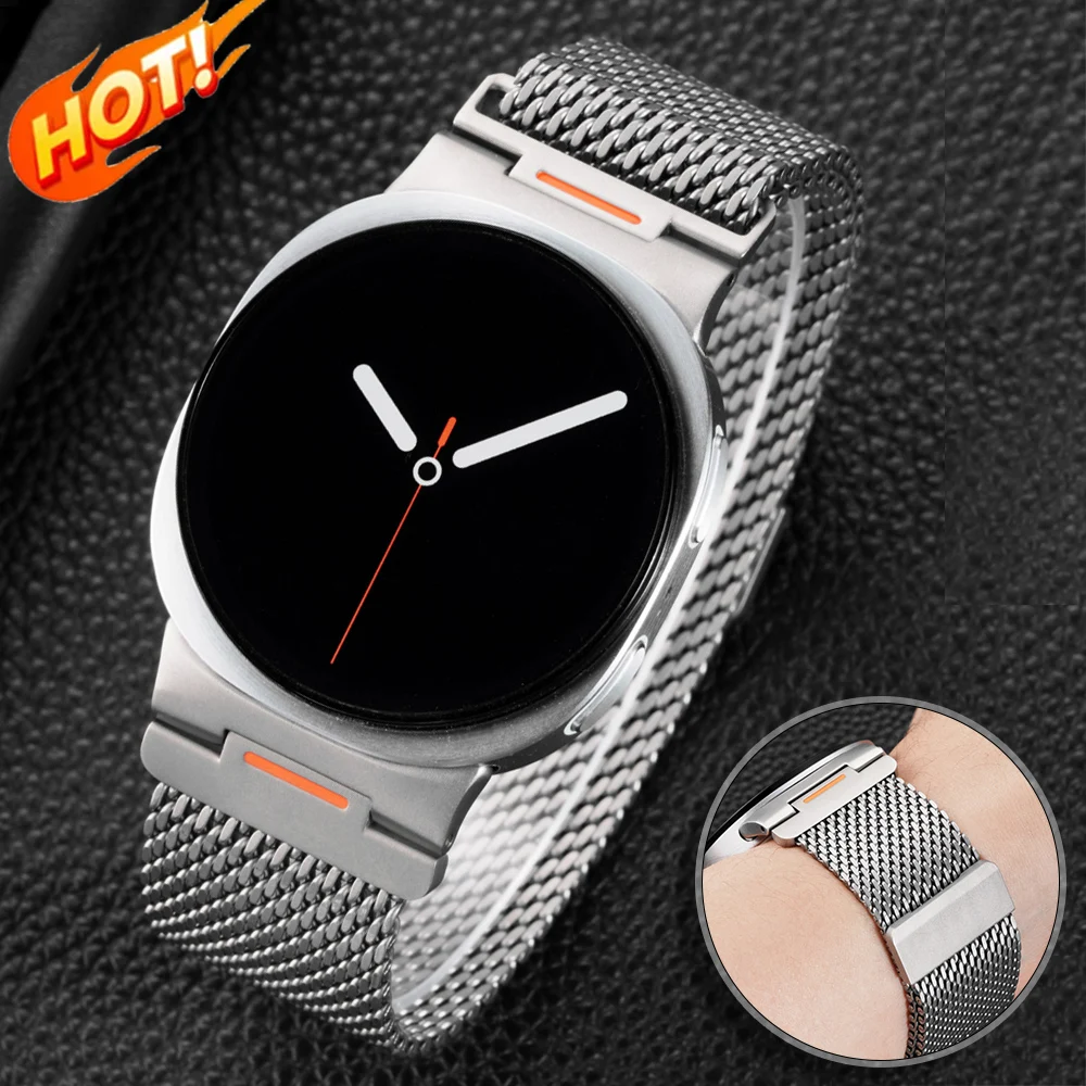 Milan Metallarmband für Samsung Galaxy Watch 9 8 44 40mm Edelstahlband für Galaxy Watch 8 Classic 46mm Armband Zubehör