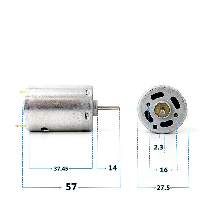 12V 11800RPM DC Motor 385 Mini Carbon Brush Motor