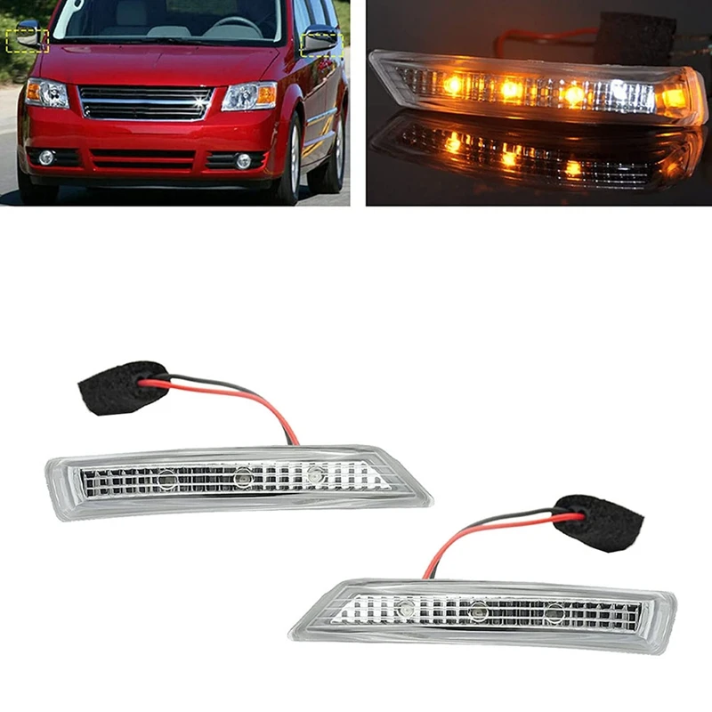 1Pair Turn Signal Lamp For Chrysler Town & Country Dodge Grand Carava 68052078AA 68052079AA