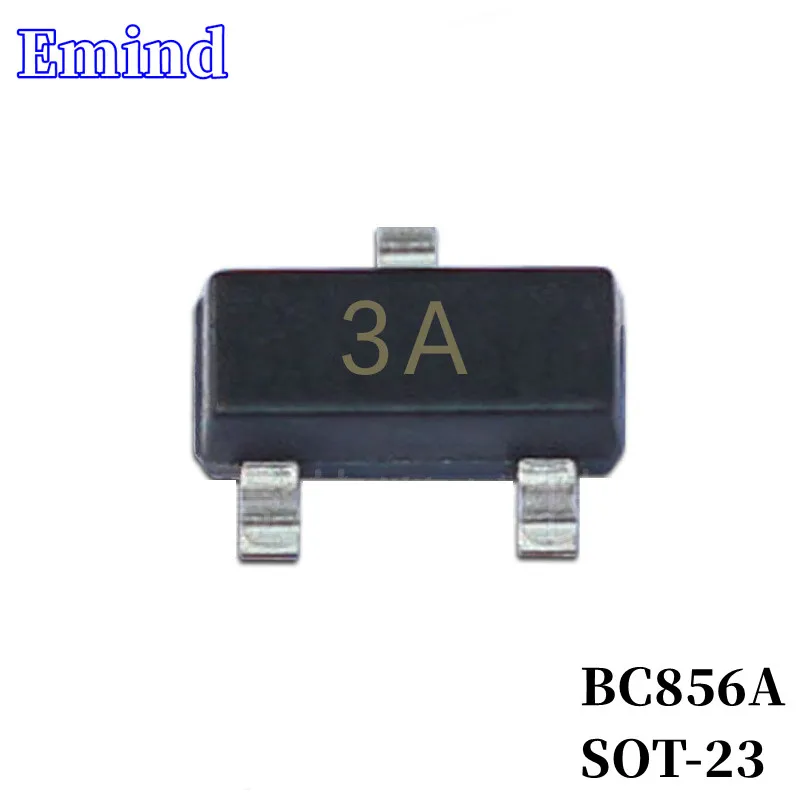 

500/1000/2000/3000Pcs BC856A SMD Transistor SOT-23 Footprint 3A Silkscreen PNP Type 65V/100mA Bipolar Amplifier Transistor