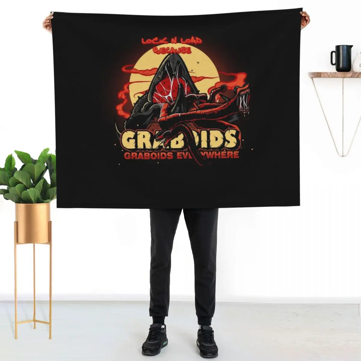 

Graboids Everywhere Throw Blanket Color Fast Cozy Throw Blanket