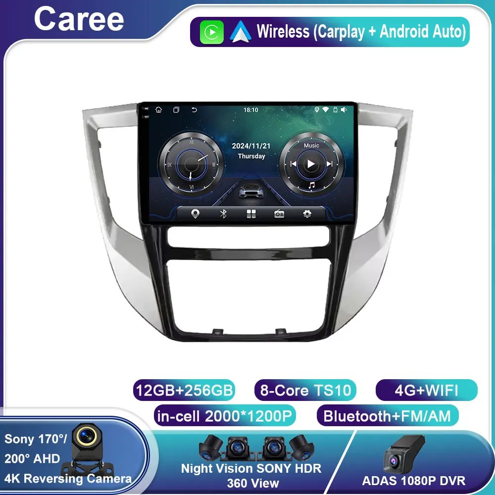 

Carplay Android 14 For Mitsubishi Grand Lancer 2017 - 2021 Car Radio Stereo Multimedia Video WIFI Navigation GPS No 2din din dvd