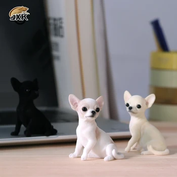 Mr.Z Jxk Hars Pvc Miniatuur Animal Model Chihuahua Leuke Puppy Hond Model Speelgoed Fit Voor Action Figure Speelgoed Accessoires Scène