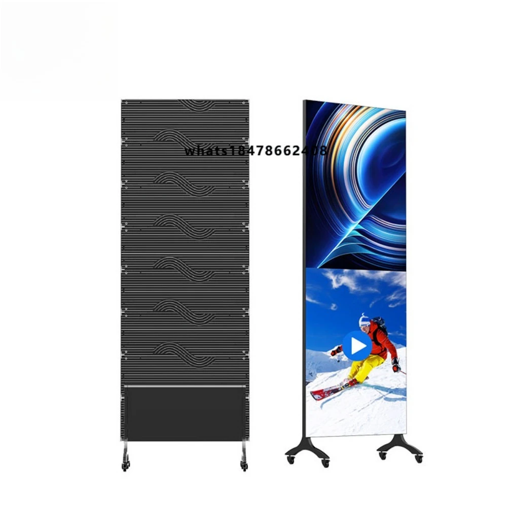Movable indoor highlight advertising LED poster display Intelligent split-screen display Multi-surface LED poster screen